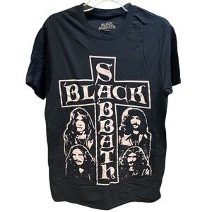 Black Sabbath Branded Tee Black/Gray Wash Band Tee Graphic Tee Medium NWOT